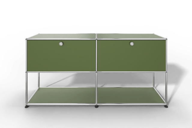 USM Haller Sideboard, 2 Klapptüren, untere Ebene offen