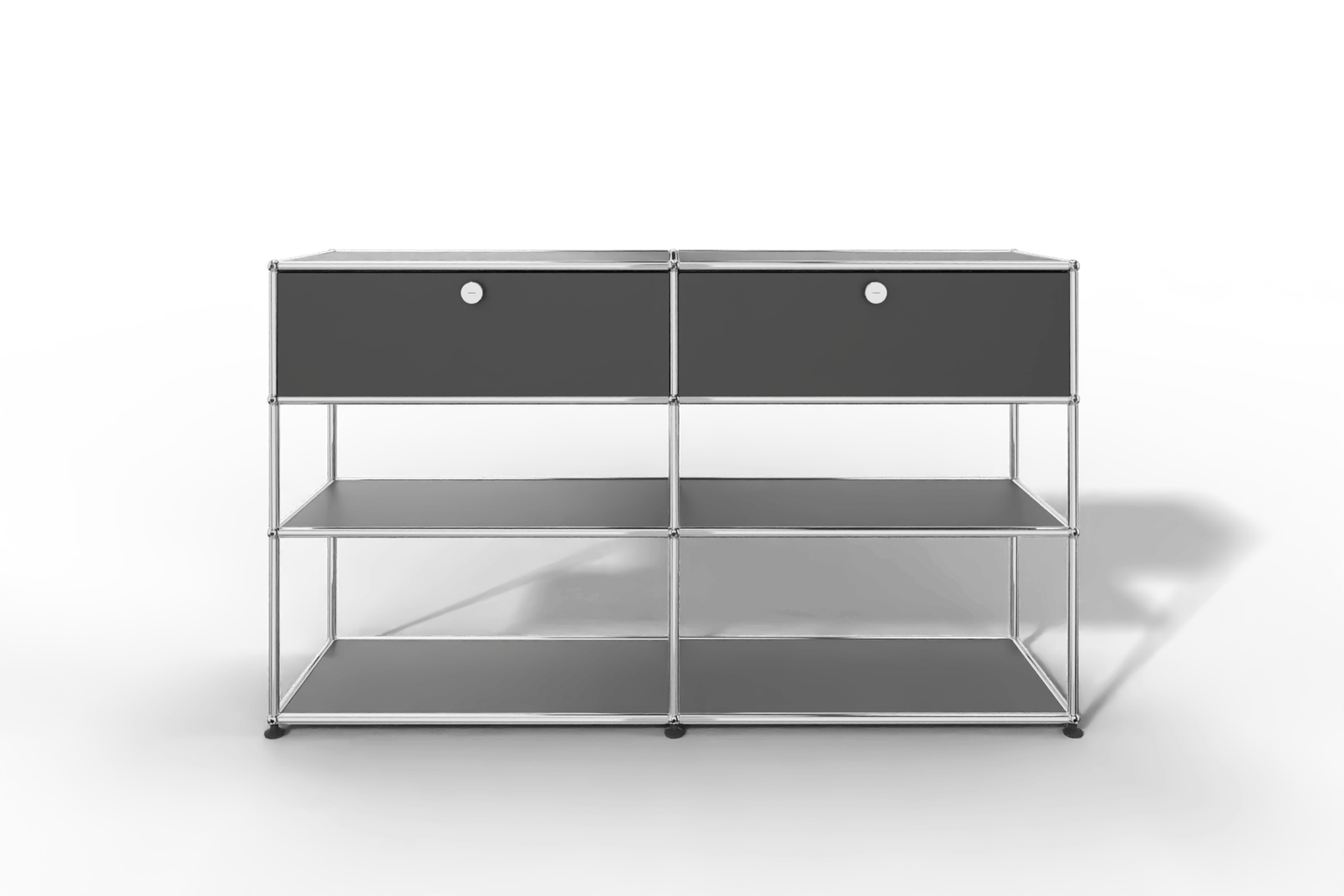 USM Haller Highboard mit 2 Klapptüren und 2 offenen Ebenen Produktbild