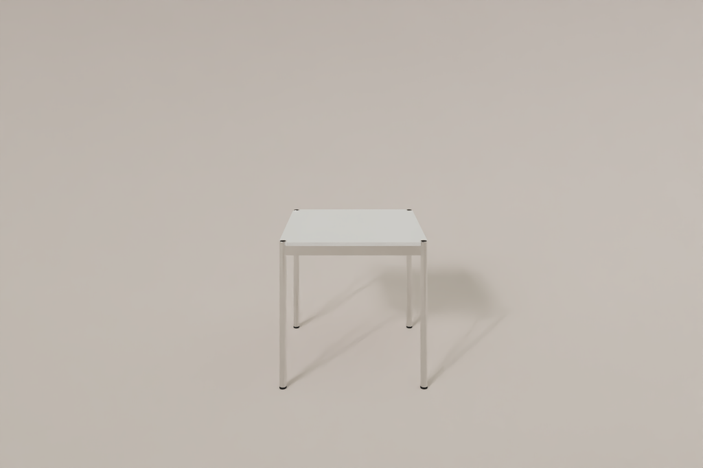 USM Haller Tisch, Tiefe 750 mm, MDF pulverbeschichtet reinweiss, Länge wählbar Produktbild
