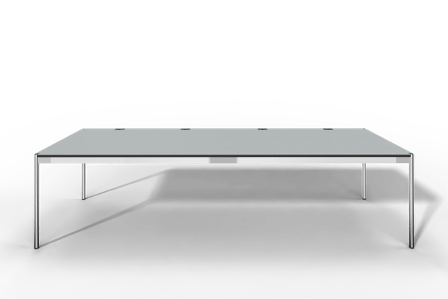 USM Haller Tisch Plus,Tiefe 1000 mm, Oberfläche Linoleum