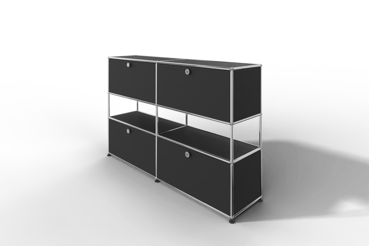USM Haller Highboard mit 4 Klapptüren und offener Ebene Produktbild