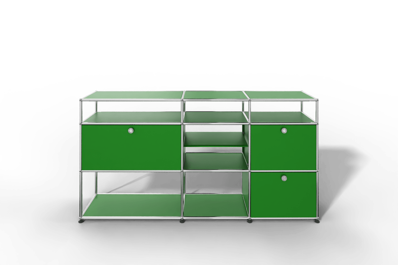 Sideboard mit offenen Elementen und Klapptüren Produktbild