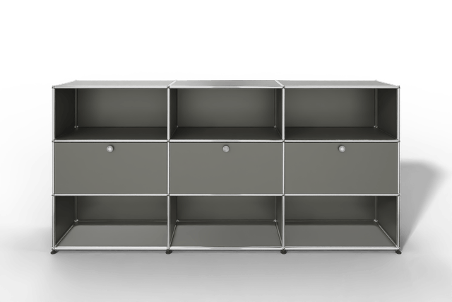 USM Haller Highboard mit 3 Klapptüren und 6 offenen Fächern