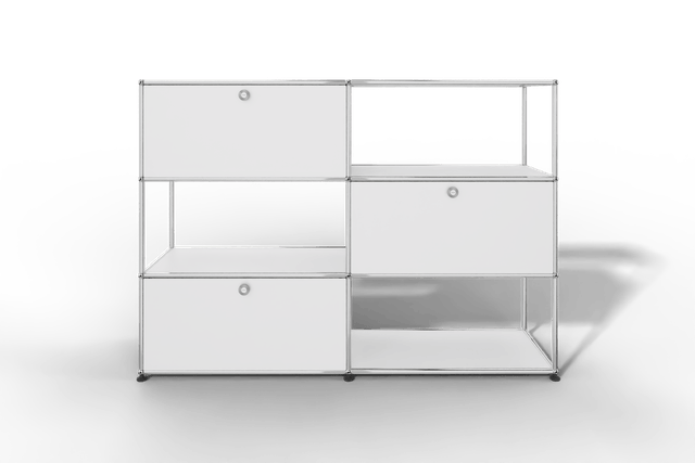USM Haller Highboard/Raumteiler, 3 offene Elemente, 3 Klapptüren