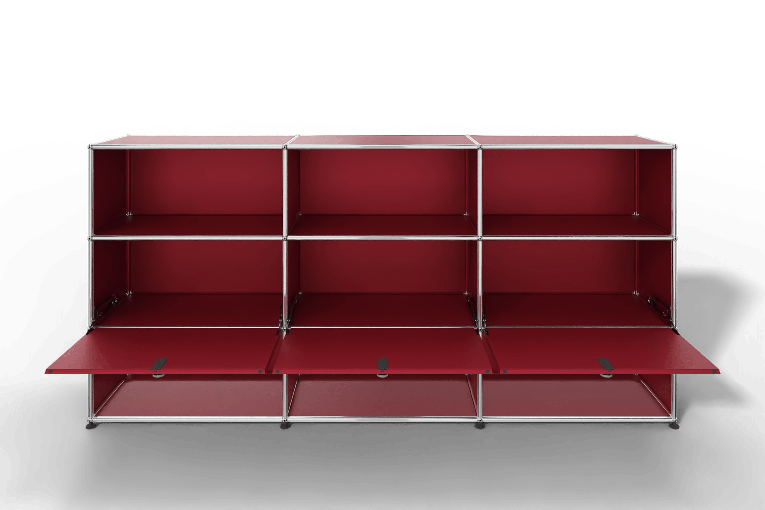 USM Haller Highboard mit 3 Klapptüren und 6 offenen Fächern Produktbild