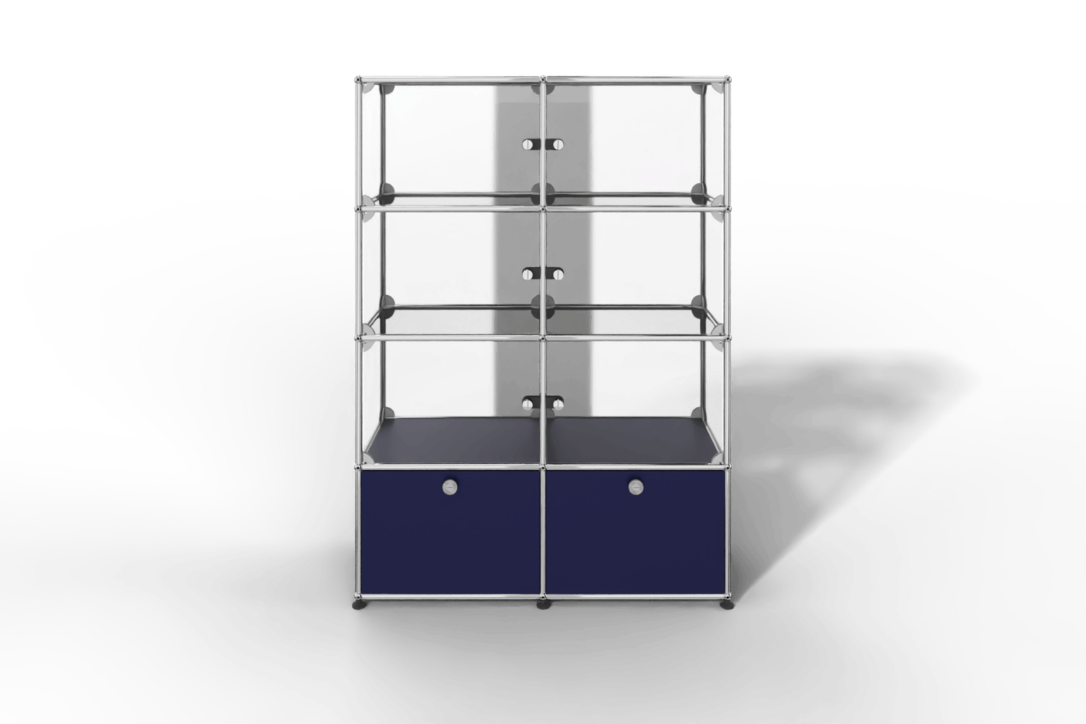 USM Haller Glasvitrine mit 6 Glastüren und 2 Klapptüren Produktbild