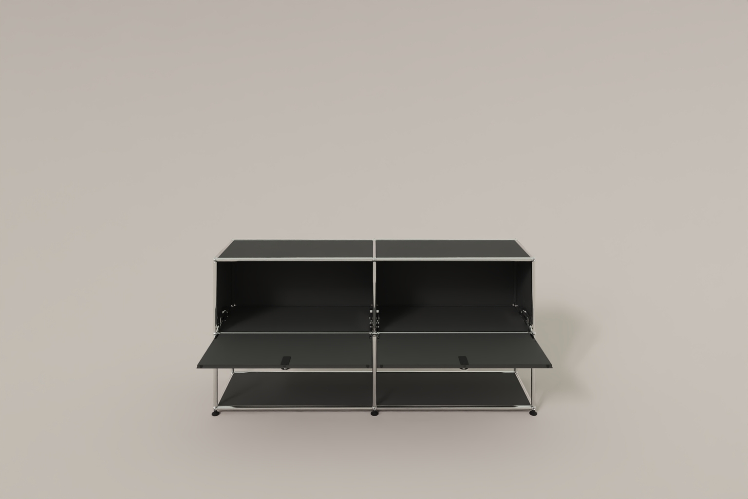 USM Haller Sideboard, 2 Klapptüren, untere Ebene offen Produktbild