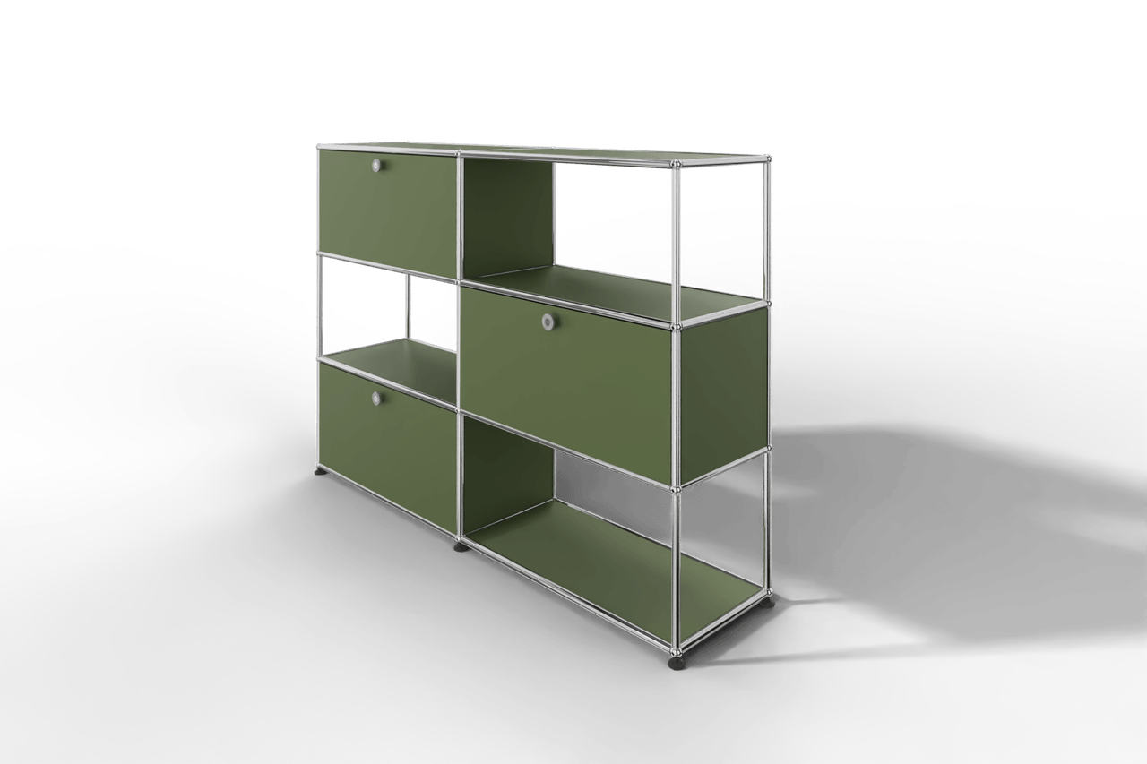 USM Haller Highboard/Raumteiler, 3 offene Elemente, 3 Klapptüren Produktbild