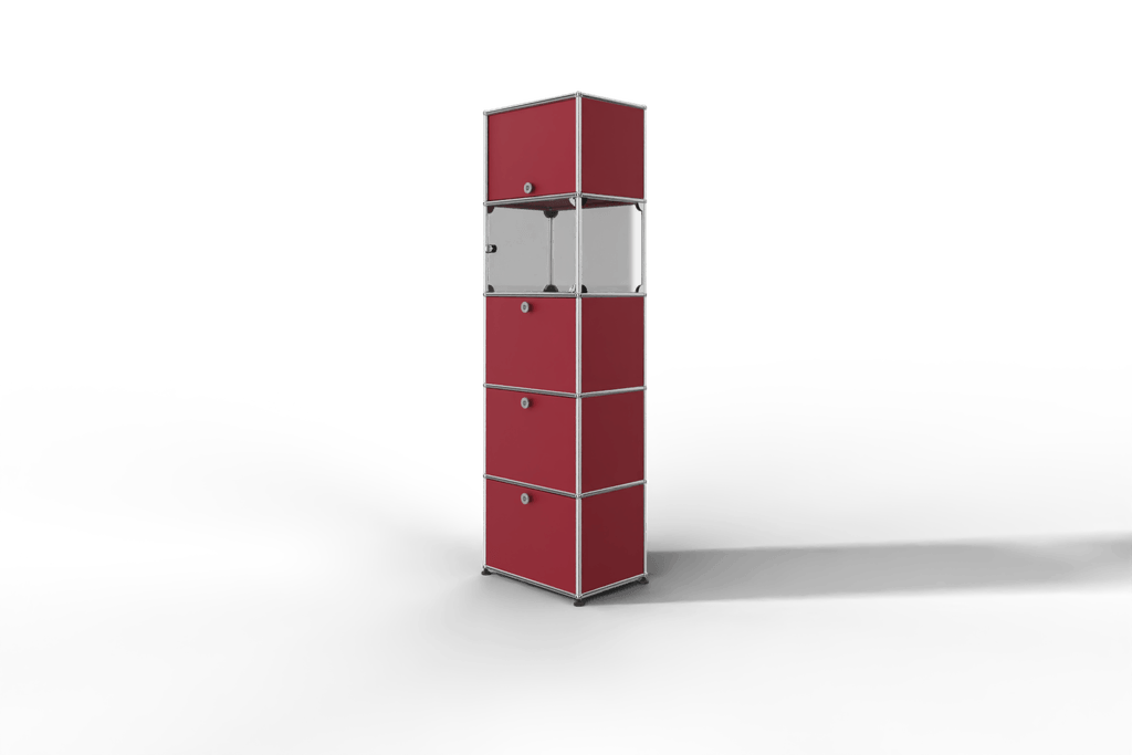 USM Haller schmales Regal mit Glasabteil Produktbild