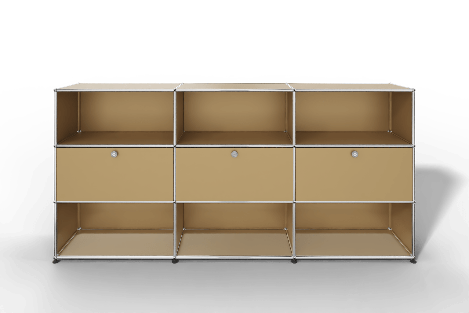 USM Haller Highboard mit 3 Klapptüren und 6 offenen Fächern Produktbild