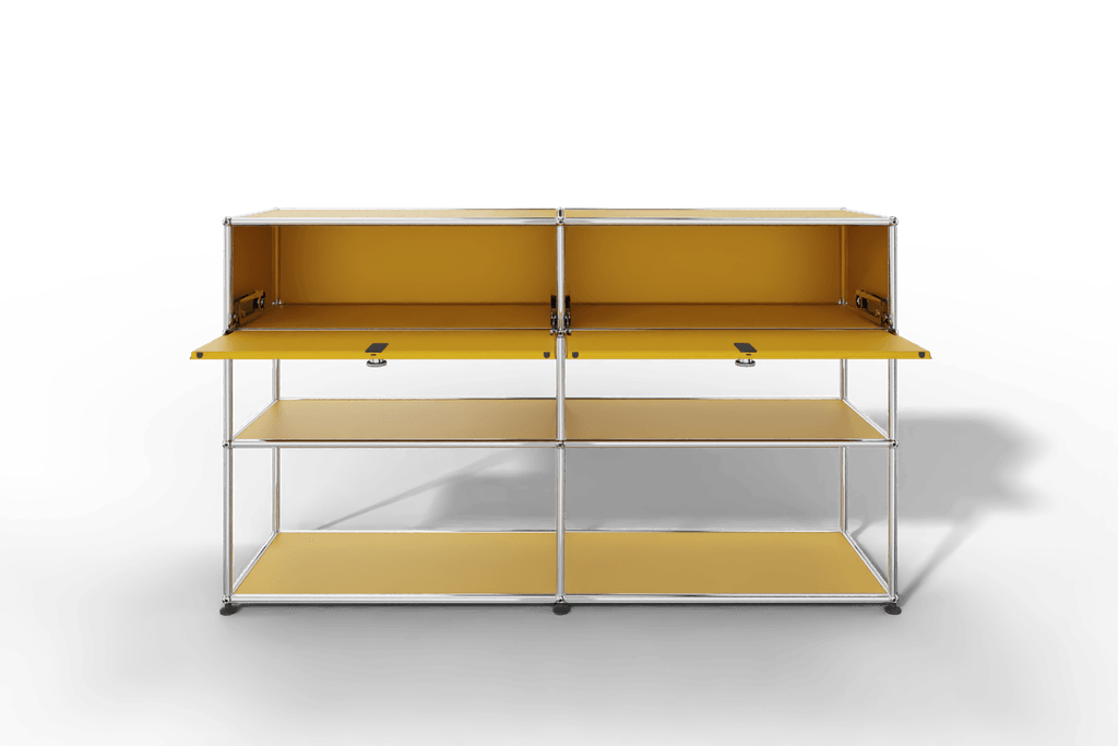 USM Haller Highboard mit 2 Klapptüren und 2 offenen Ebenen Produktbild