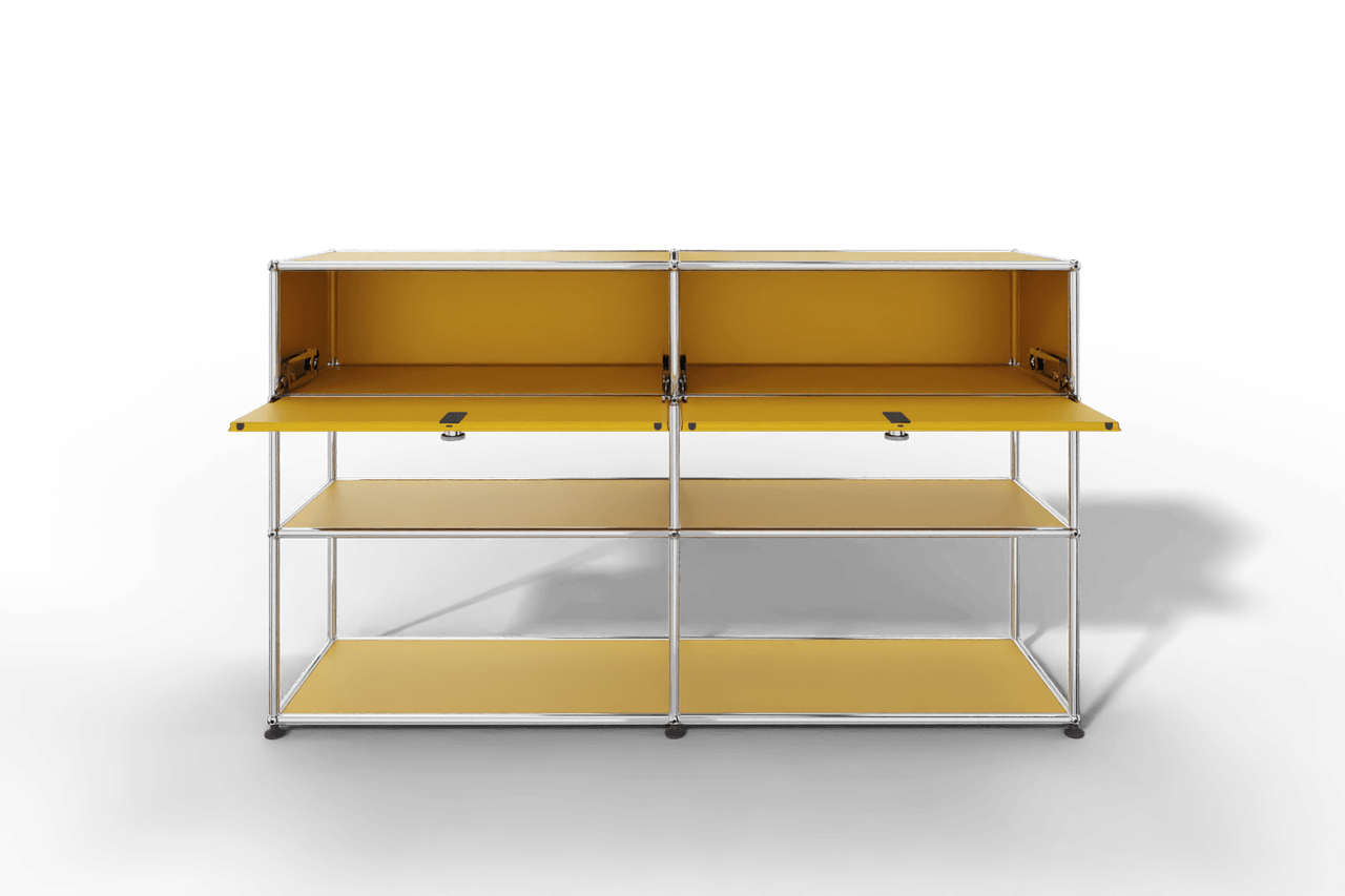 USM Haller Highboard mit 2 Klapptüren und 2 offenen Ebenen Produktbild