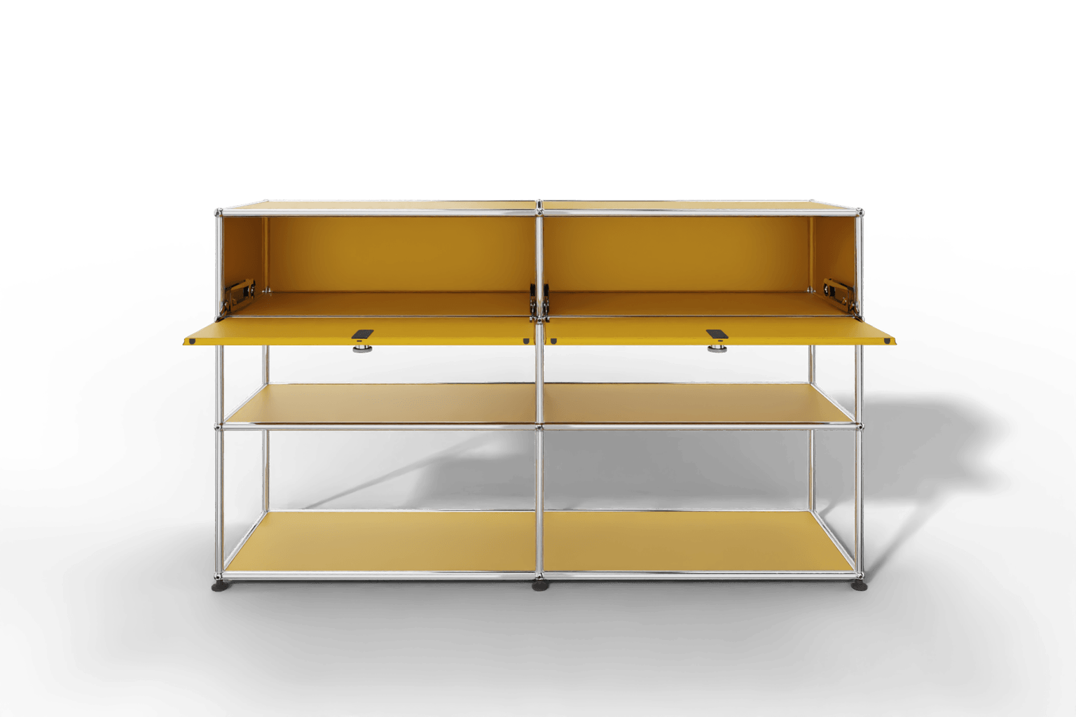 USM Haller Highboard mit 2 Klapptüren und 2 offenen Ebenen Produktbild
