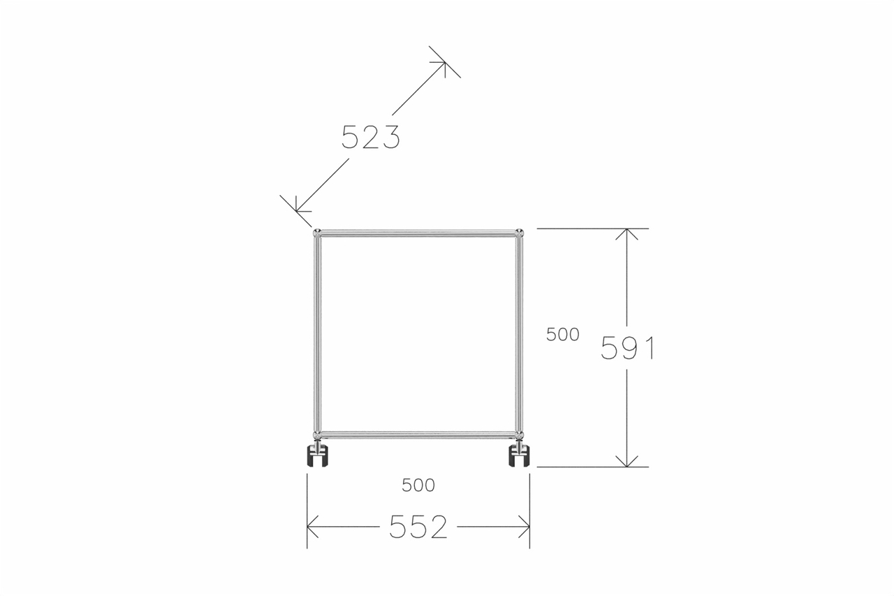 Original USM Haller Beistelltisch, 50 cm hoch, Ausstellungsstück Produktbild