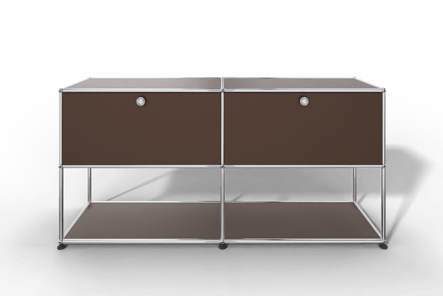 USM Haller Sideboard, 2 Klapptüren, untere Ebene offen