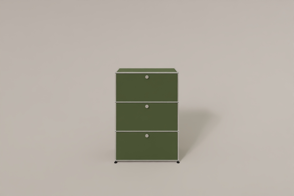 USM Haller Highboard, Sonderedition in Olivgrün RAL 6003