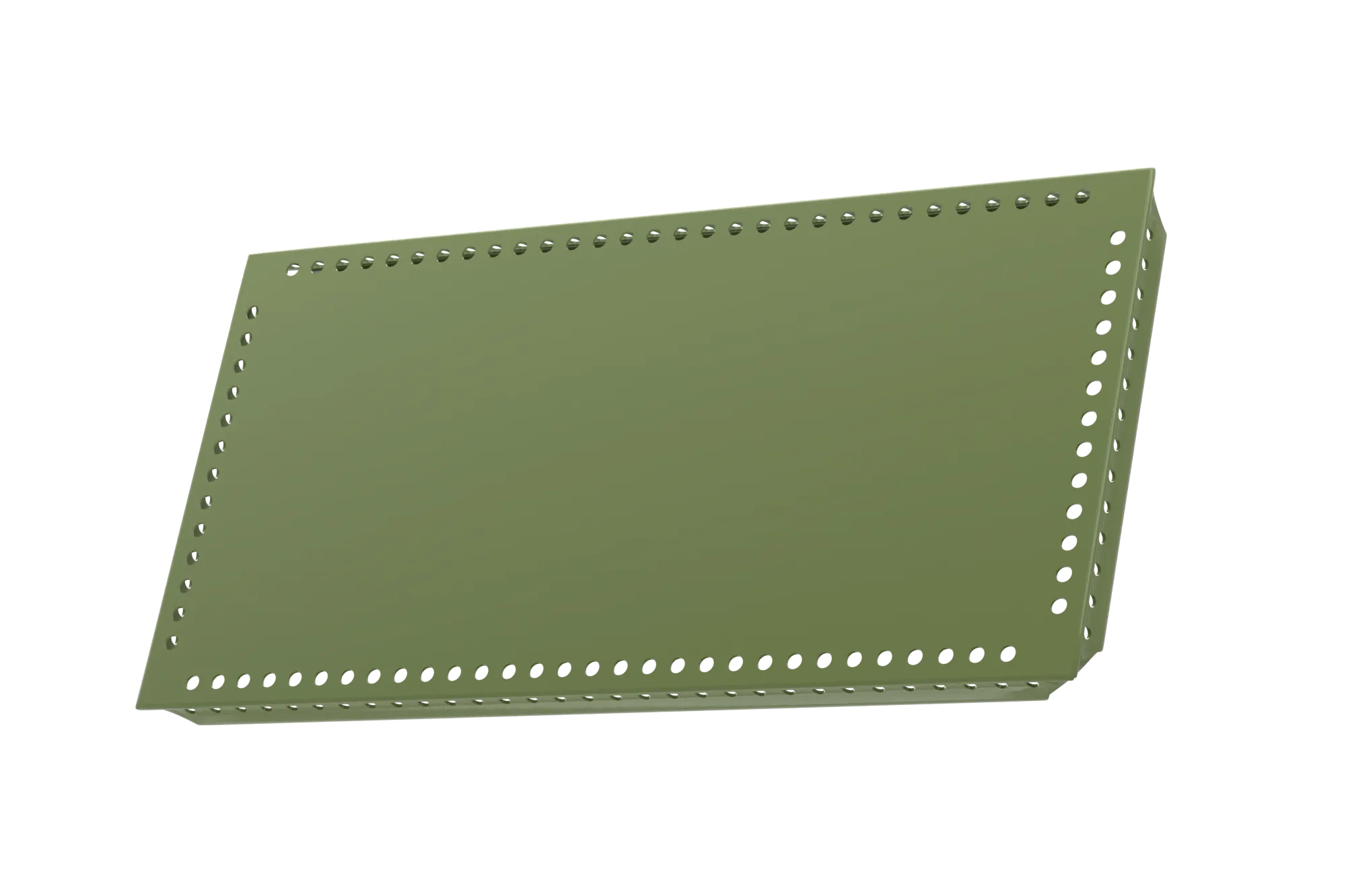 USM Haller Tablar Gelocht Olivgrün 175x350 Produktbild