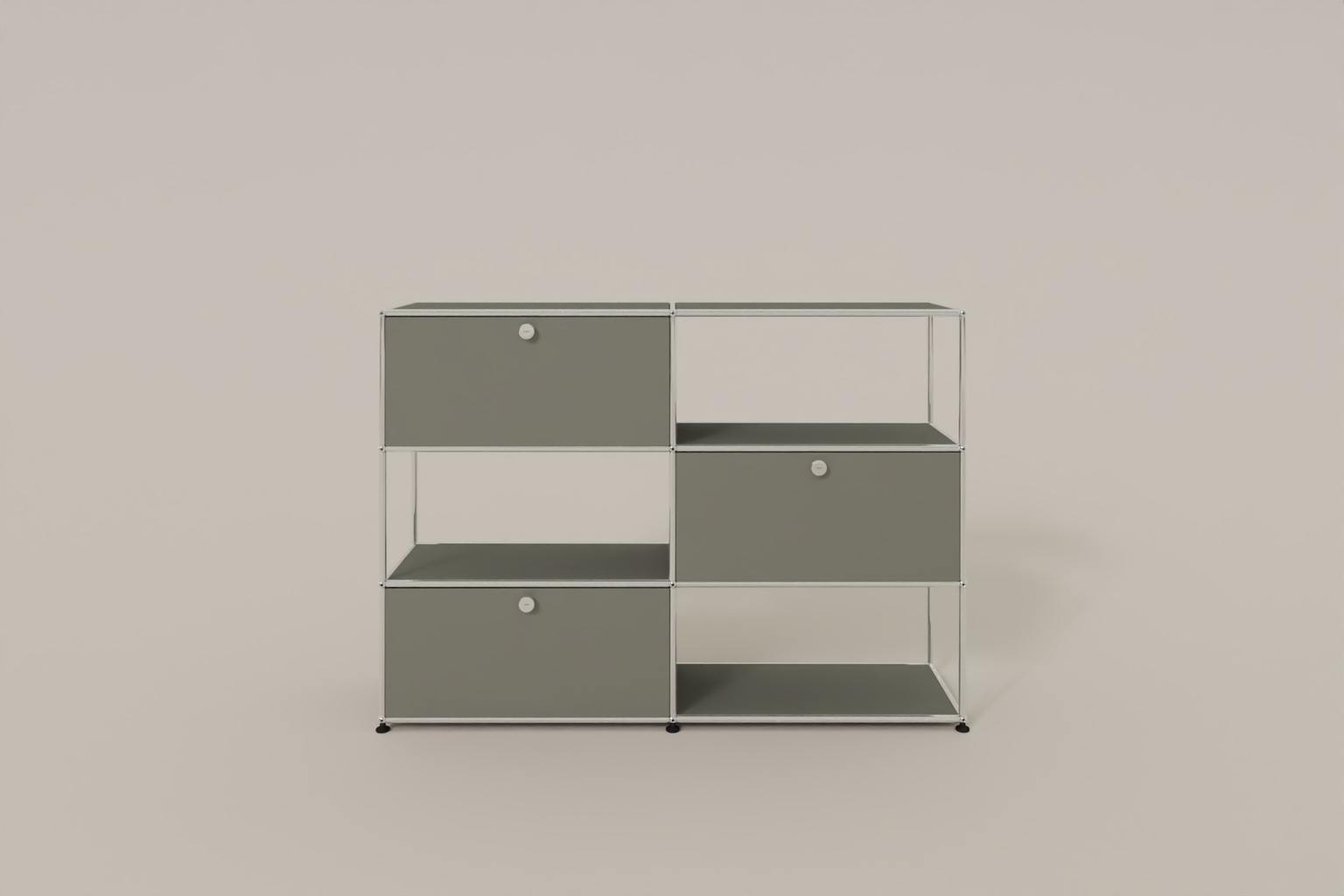 USM Haller Highboard/Raumteiler, 3 offene Elemente, 3 Klapptüren Produktbild