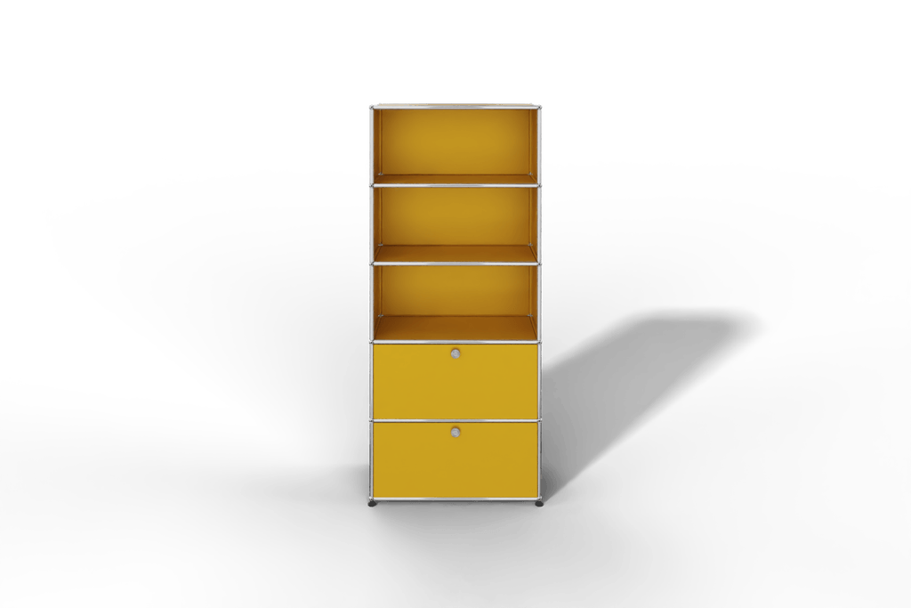 USM Haller Regal 750 mit 2 Klapptüren und 3 offenen Fächern Produktbild