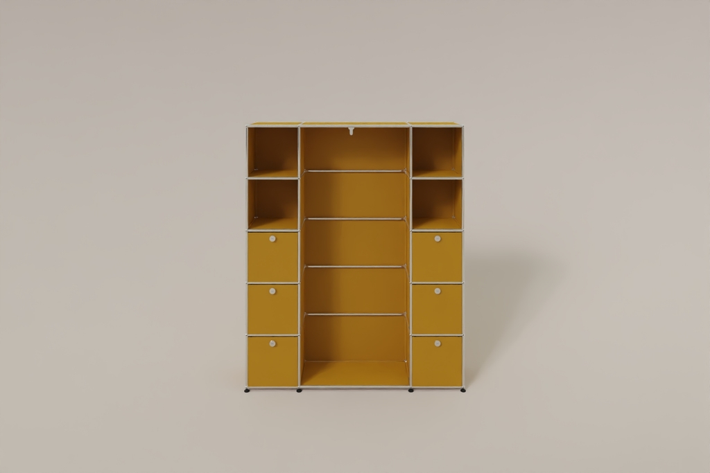 USM Haller Garderobe, 1450 mm breit, mit Klapptüren