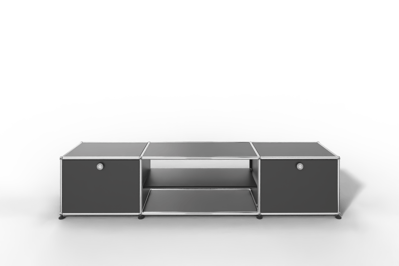 USM Haller TV-Lowboard mit Mittelteil und Zwischentablar Produktbild