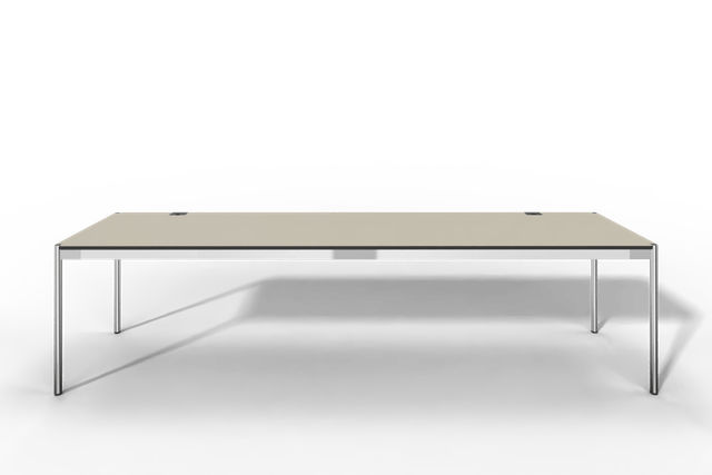USM Haller Tisch Plus,Tiefe 750 mm, Oberfläche Linoleum