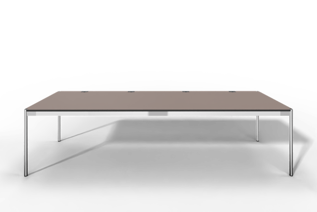 USM Haller Tisch Plus,Tiefe 1000 mm, Oberfläche Linoleum