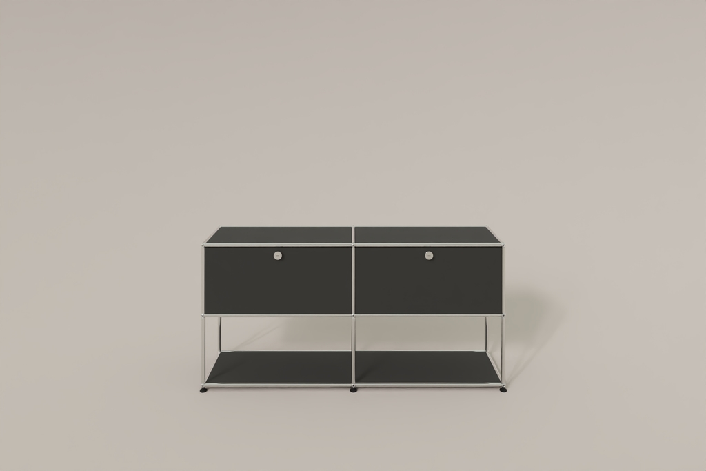 USM Haller Sideboard, 2 Klapptüren, untere Ebene offen Produktbild