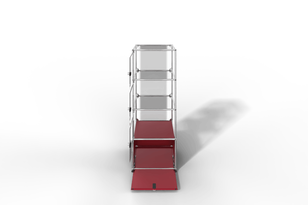 USM Haller Glasvitrine mit 3 Glastüren und 1 Klapptüre Produktbild