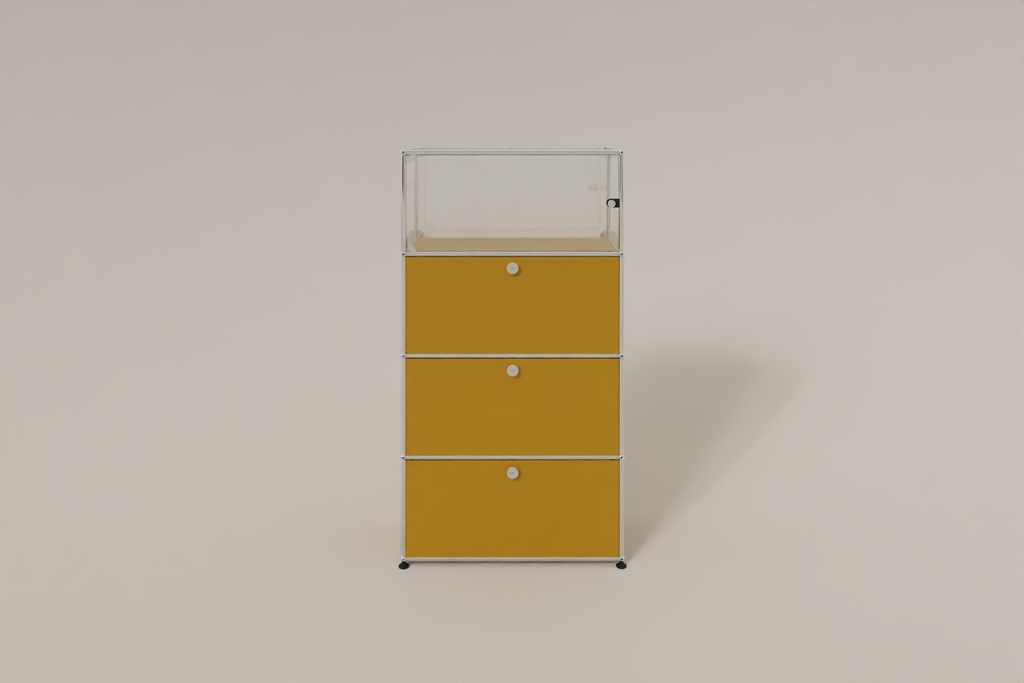 USM Haller Regal, 3 Klapptüren, 1 Vitrinen-Element Produktbild
