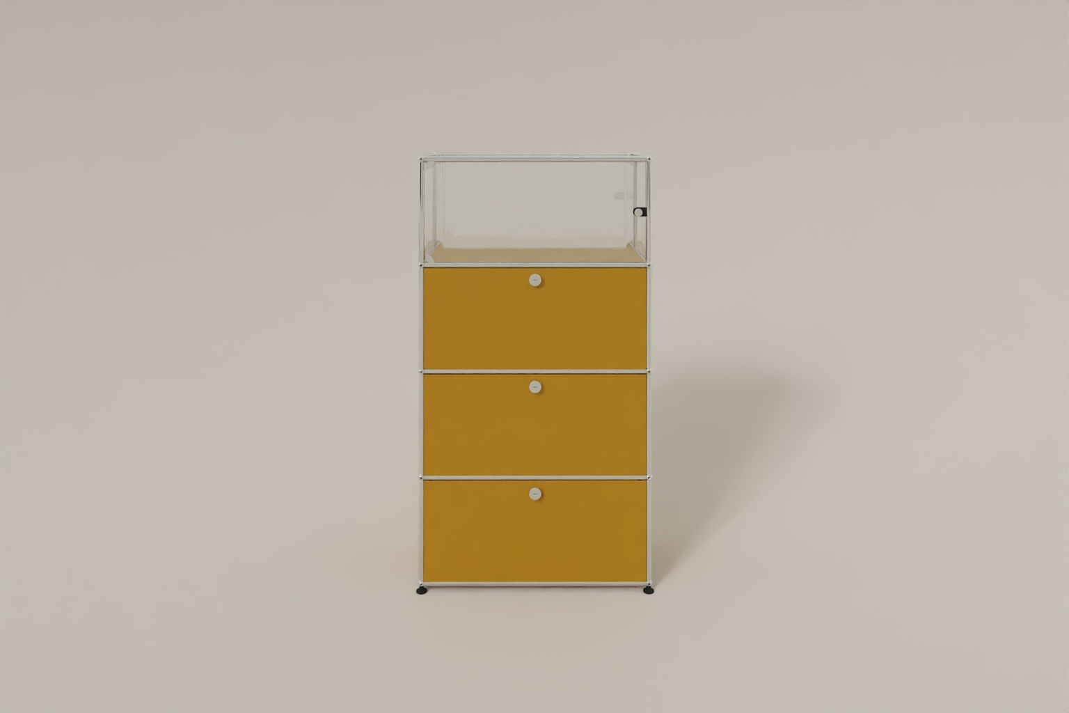 USM Haller Regal, 3 Klapptüren, 1 Vitrinen-Element Produktbild