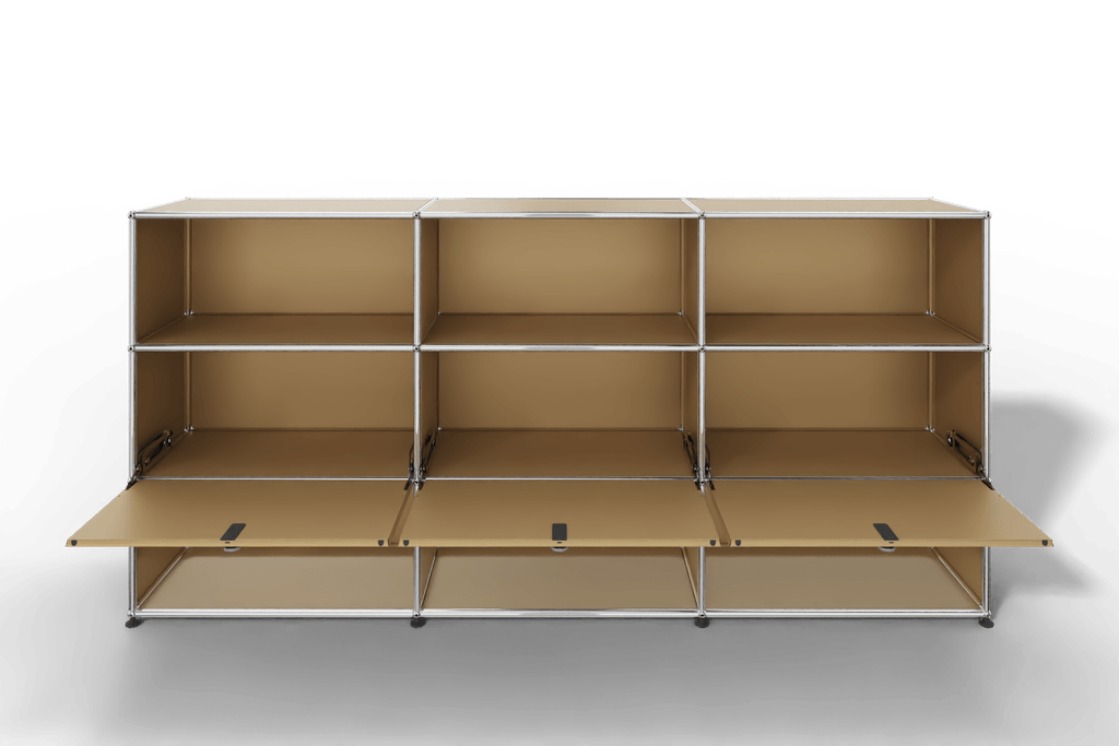 USM Haller Highboard mit 3 Klapptüren und 6 offenen Fächern Produktbild