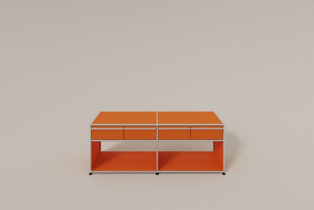 USM Haller Sideboard, mit 4 Schubladen A6 und 2 offenen Fächern. Tiefe 50 cm. Produktbild