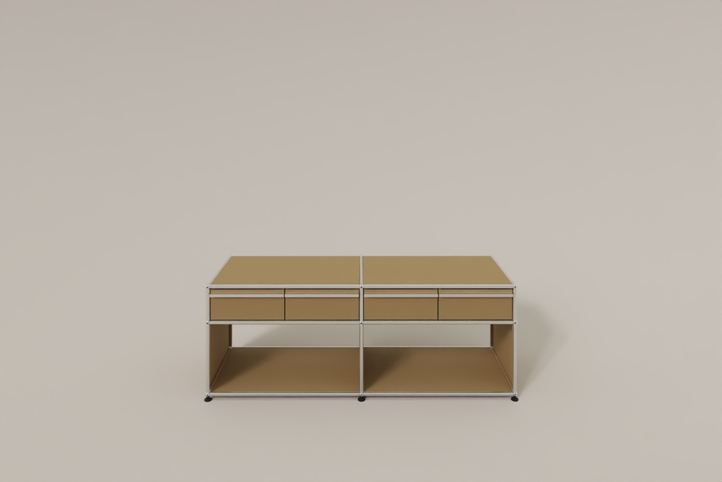 USM Haller Sideboard, mit 4 Schubladen A6 und 2 offenen Fächern. Tiefe 50 cm. Produktbild