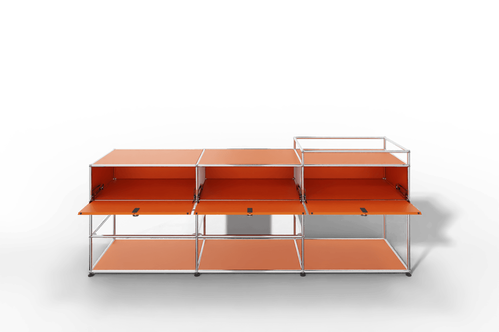 Sideboard mit 3 Klapptüren und offenen Fächern Produktbild