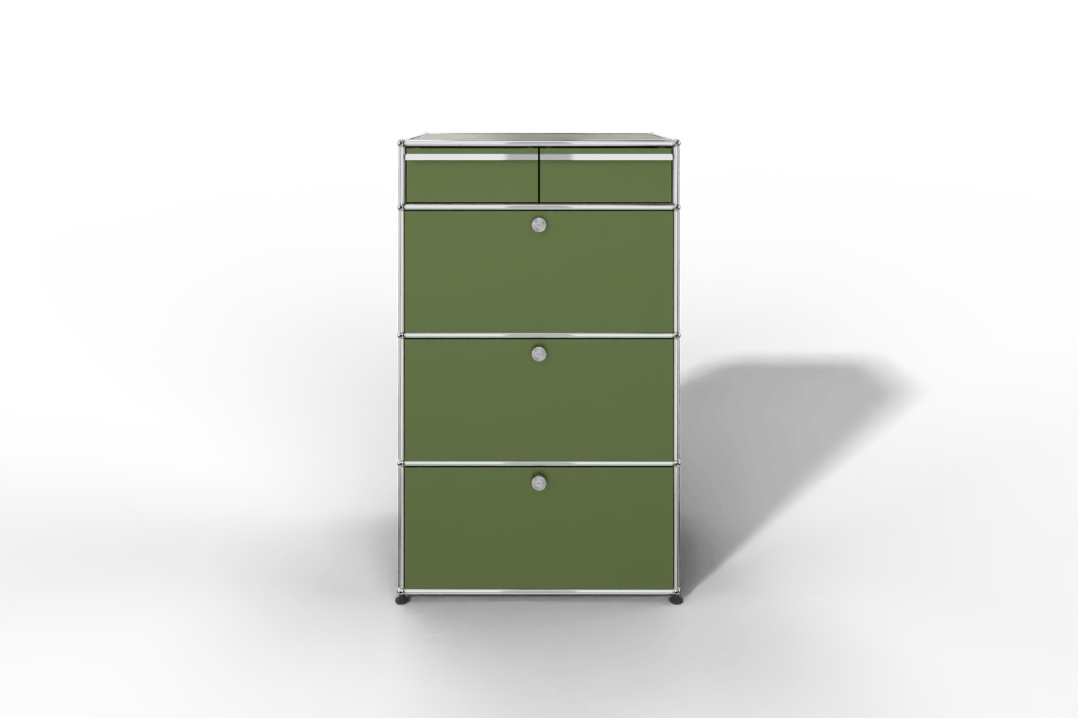 USM Haller Regal, 3 Klapptüren, 2 Schubladen Produktbild