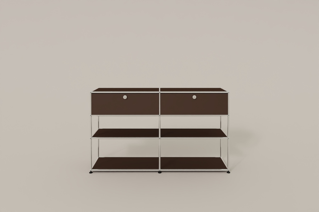 USM Haller Highboard mit 2 Klapptüren und 2 offenen Ebenen Produktbild