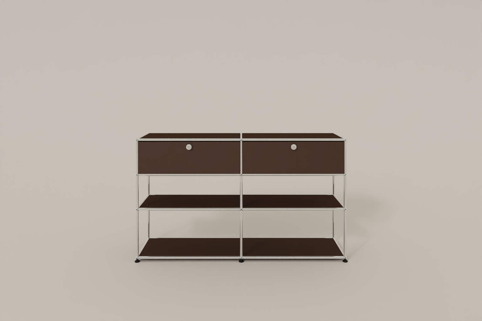 USM Haller Highboard mit 2 Klapptüren und 2 offenen Ebenen Produktbild
