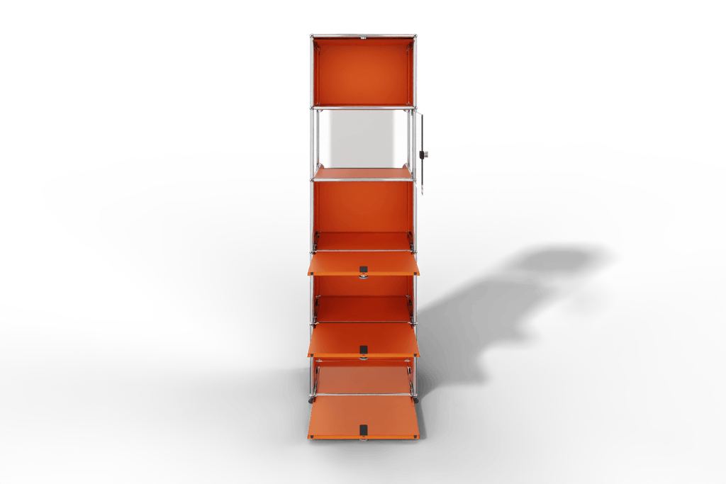 USM Haller schmales Regal mit Glasabteil Produktbild