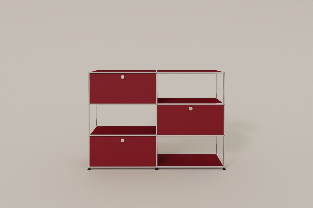USM Haller Highboard/Raumteiler, 3 offene Elemente, 3 Klapptüren Produktbild