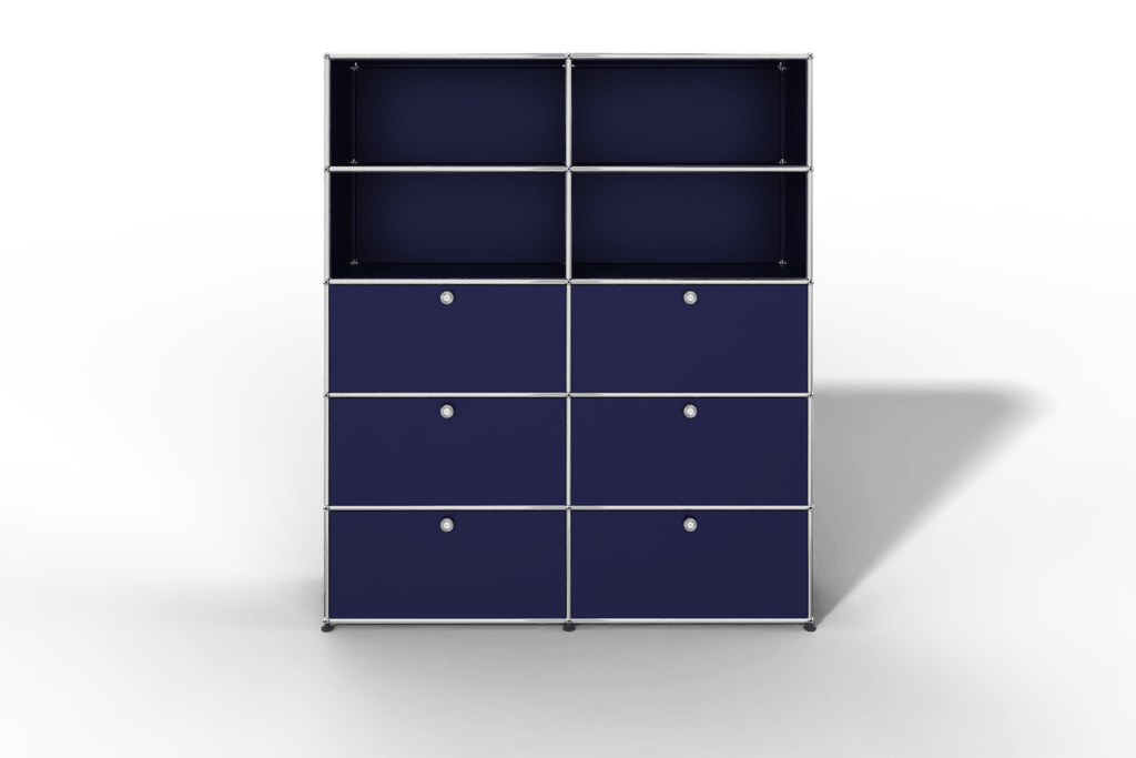 USM Haller Schrank/Regal mit 6 Klapptüren und offenen Fächern. Produktbild