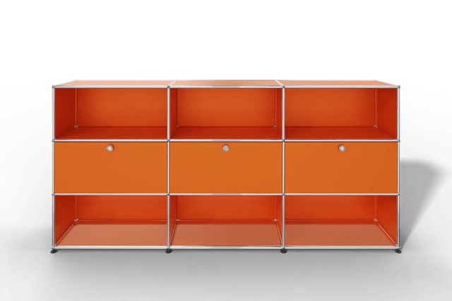 USM Haller Highboard mit 3 Klapptüren und 6 offenen Fächern