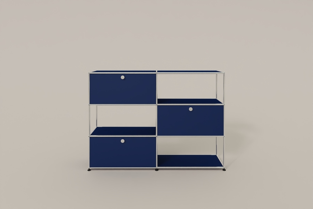 USM Haller Highboard/Raumteiler, 3 offene Elemente, 3 Klapptüren Produktbild