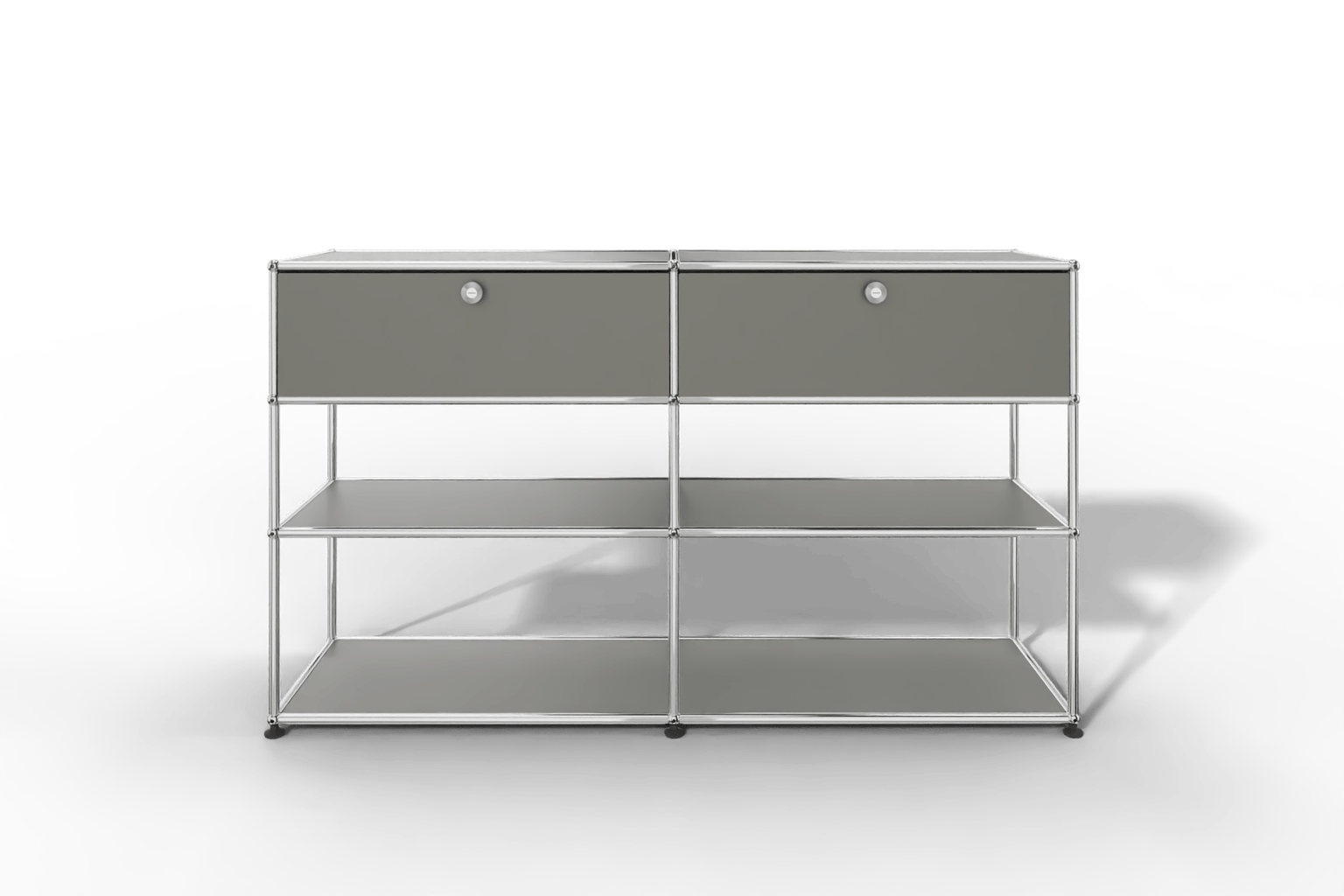 USM Haller Highboard mit 2 Klapptüren und 2 offenen Ebenen Produktbild