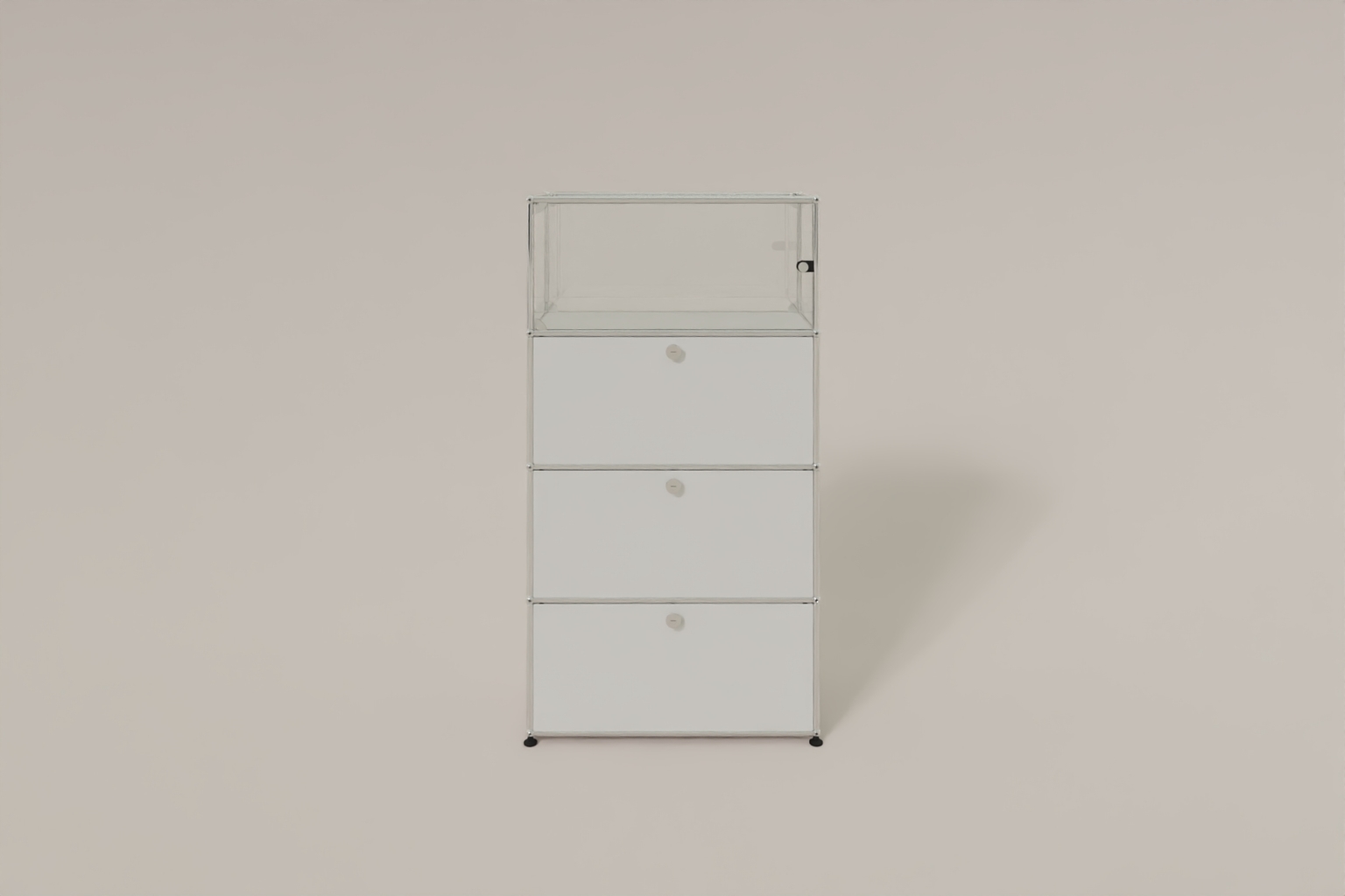 USM Haller Regal, 3 Klapptüren, 1 Vitrinen-Element Produktbild