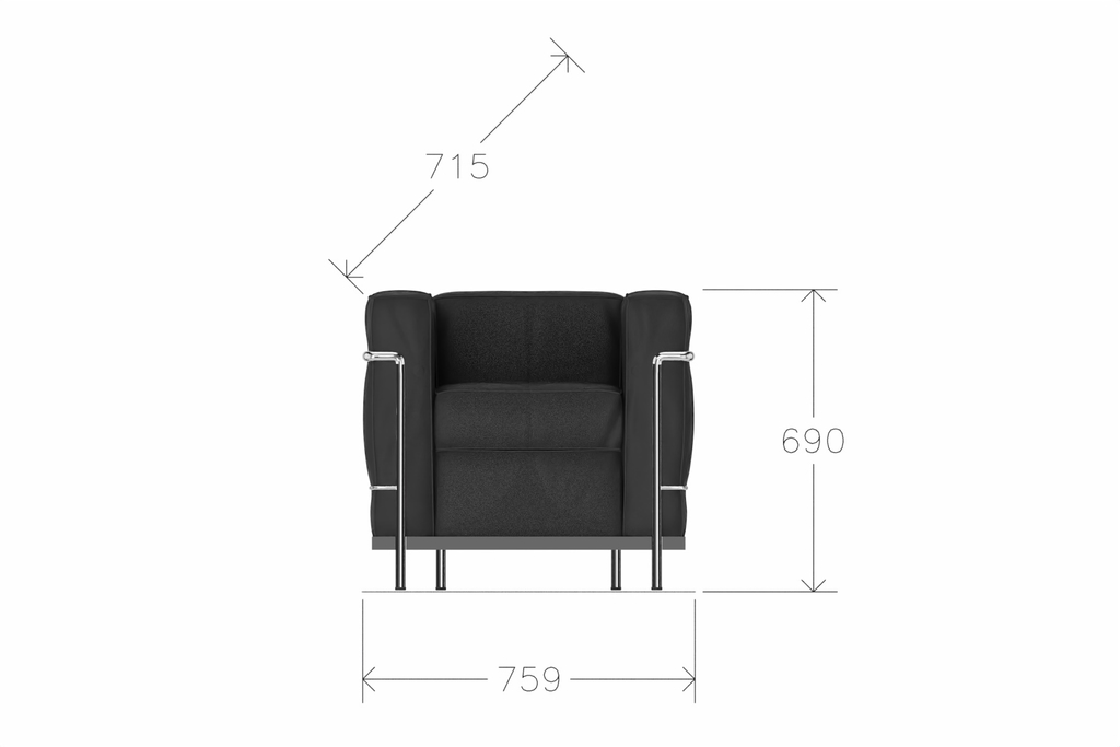 Cassina LC2 - Sessel Produktbild