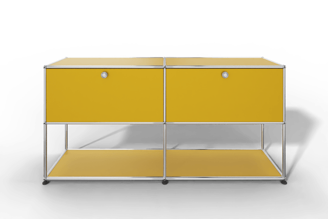 USM Haller Sideboard, 2 Klapptüren, untere Ebene offen