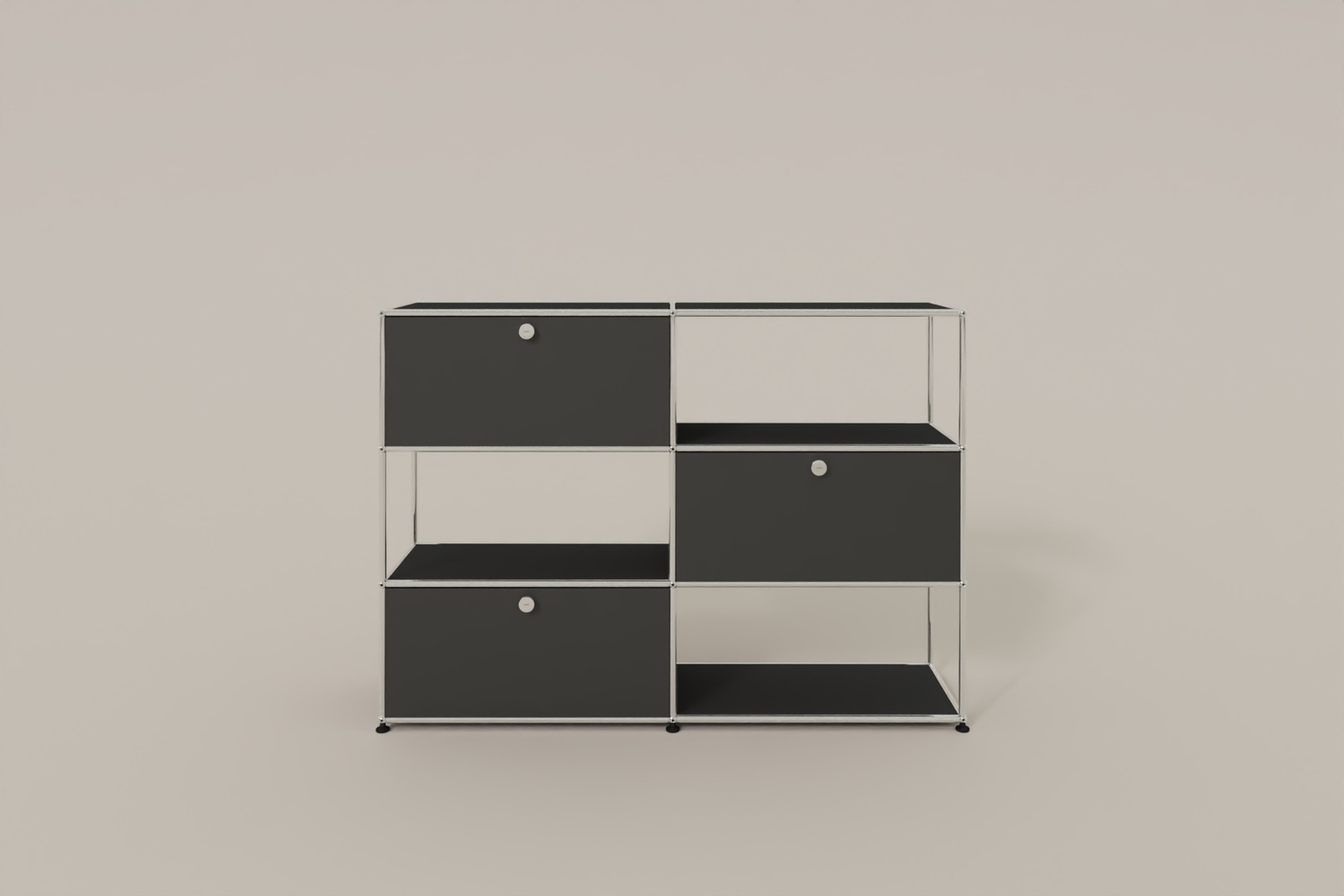 USM Haller Highboard/Raumteiler, 3 offene Elemente, 3 Klapptüren Produktbild