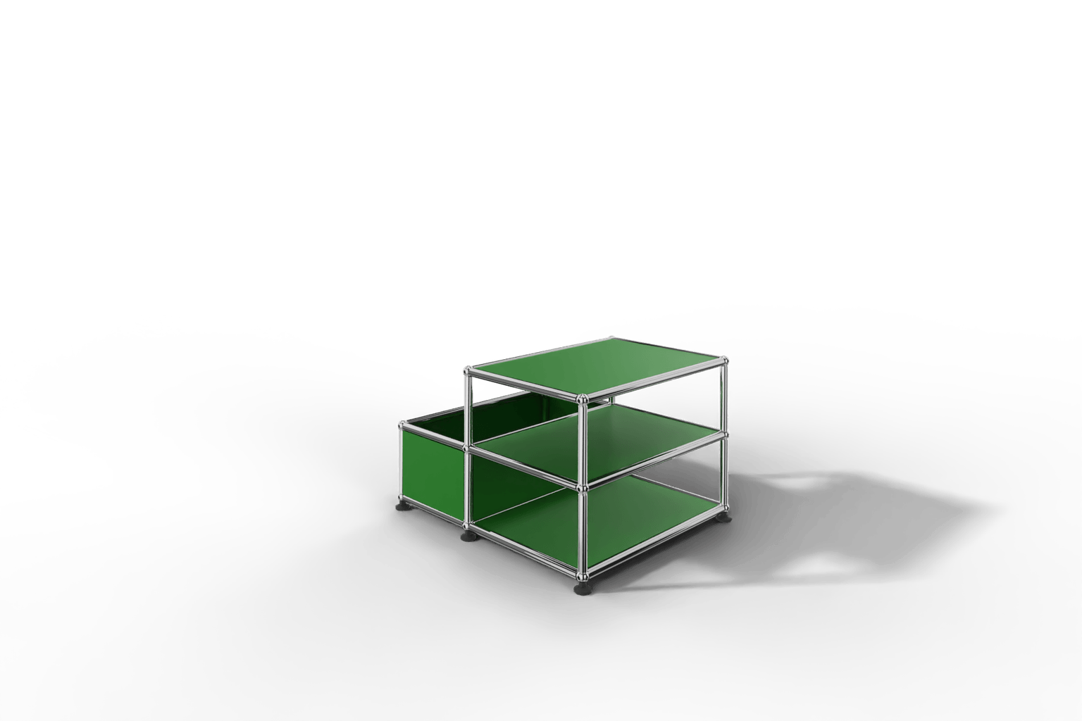 Kleiner Beistelltisch mit 2 Fächern und Abstellfach Produktbild