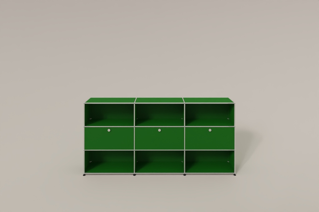 USM Haller Highboard mit 3 Klapptüren und 6 offenen Fächern Produktbild
